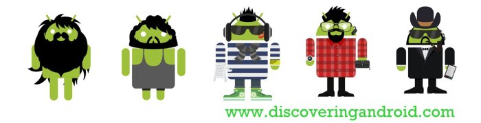 A picture of Discovering Android depciting the changes in android bot !