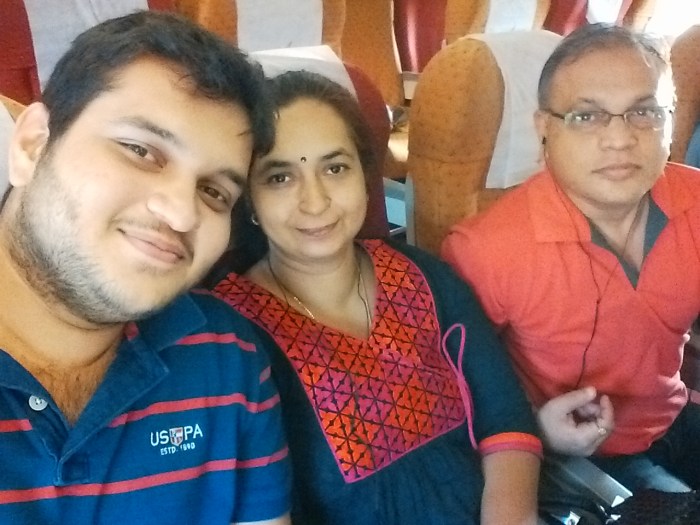 The family en route to Delhi