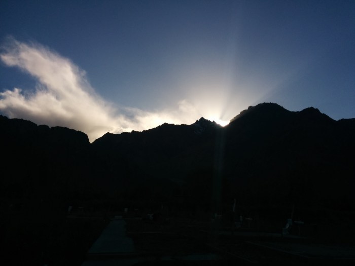 A wonderful sunset outside the camp