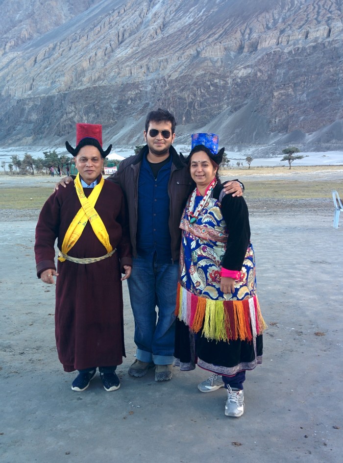 Dad and Mom donned the traditional Ladakhi dresses